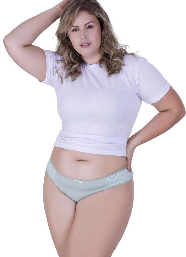 Calcinha Charme Plus Size Microfibra Concept Lingerie Verde Verde Concept Lingerie