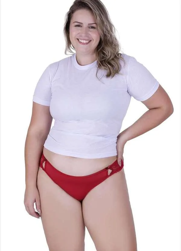 Calcinha Vaidosa Plus Size Microfibra Concept Lingerie Vermelho