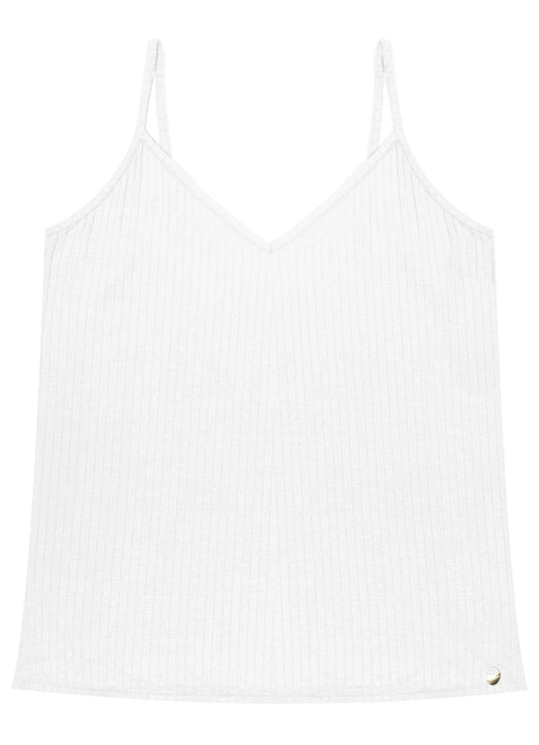 Rovitex - Blusa Básica de Alça Feminina Rovitex Branco 4