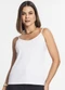 Rovitex - Blusa Básica de Alça Feminina Rovitex Roxo - variação: Branco