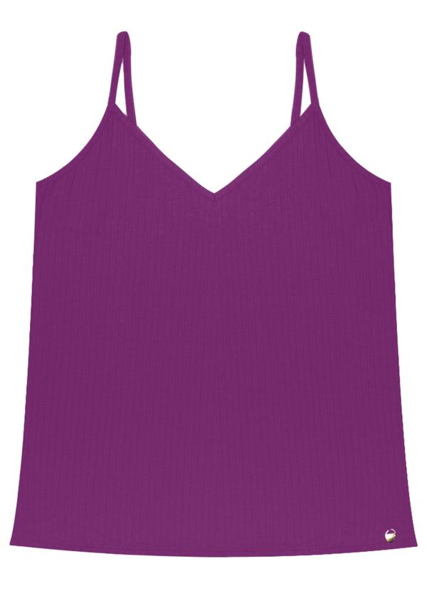 Rovitex - Blusa Básica de Alça Feminina Rovitex Roxo