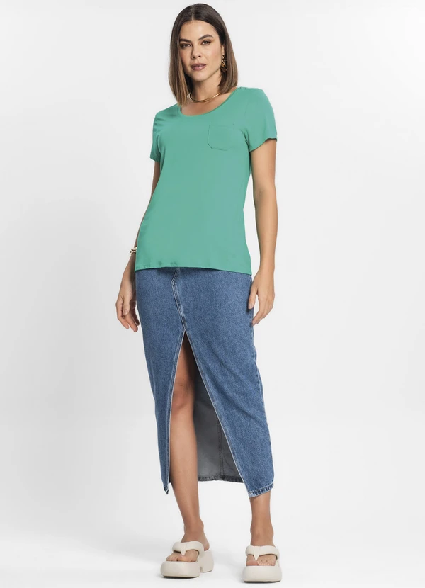 Rovitex - Blusa Básica Feminina Rovitex Verde 3