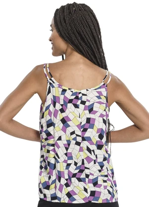 Rovitex - Blusa de Alça Feminina Estampada Roxo - ROVITEX