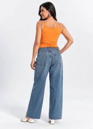 Rovitex - Blusa de Alça Semi Acabada Malha Delicate Laranja - ROVITEX