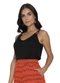 Rovitex - Blusa de Alça Semi Acabada Malha Delicate Preto - variação: Preto