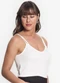 Rovitex - Blusa de Alça Semi Acabada Malha Delicate Preto - variação: Bege