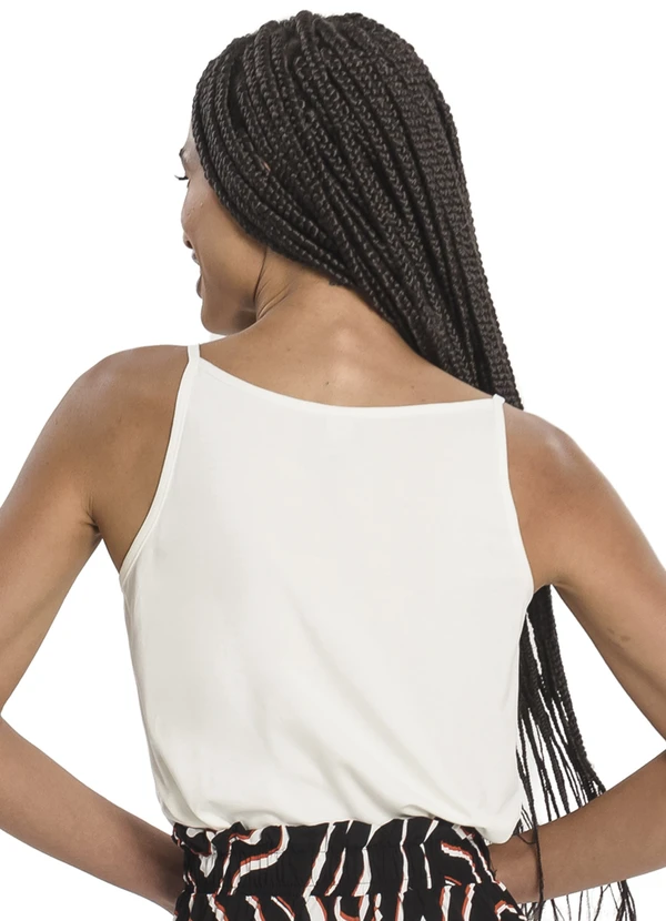 Rovitex - Blusa Feminina de Alça com Detalhe Rovitex Bege 2