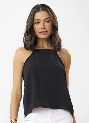 Rovitex - Blusa Feminina de Alça em Air Flow Preto - ROVITEX