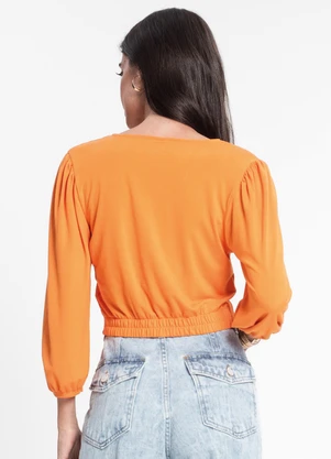 Rovitex - Blusa Feminina Manga 3/4 Laranja - ROVITEX