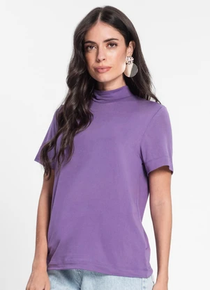Rovitex - Blusa Feminina Manga Curta Roxo - ROVITEX