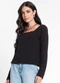 Rovitex - Blusa Feminina Manga Longa Bege - variação: Preto