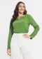 Rovitex - Blusa Feminina Manga Longa Rosa - variação: Verde