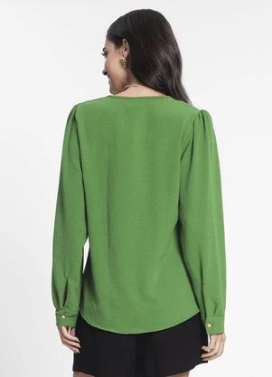Rovitex - Blusa Feminina Manga Longa Verde - ROVITEX