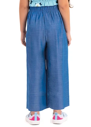 Rovi Kids - Calça Infantil Feminina Wide Leg Azul - ROVI KIDS
