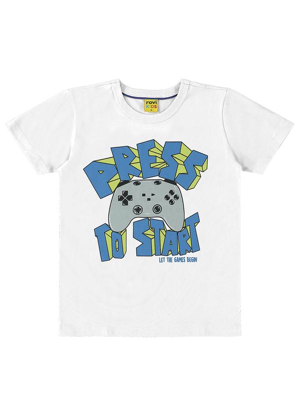 Rovi Kids - Camiseta Infantil Masculina Rovi Kids Branco 1