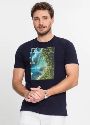 Rovitex - Camiseta Masculina Azul - ROVITEX
