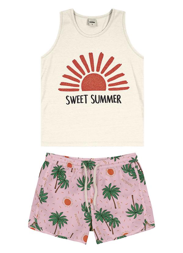 Rovi Kids - Conjunto Infantil Feminino Summer Rovitex Kids Bege