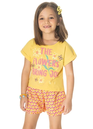 Rovi Kids - Conjunto Infantil Flowers Amarelo - ROVI KIDS