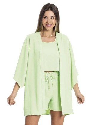 Rovitex - Kimono Air Flow Poá Verde - ROVITEX
