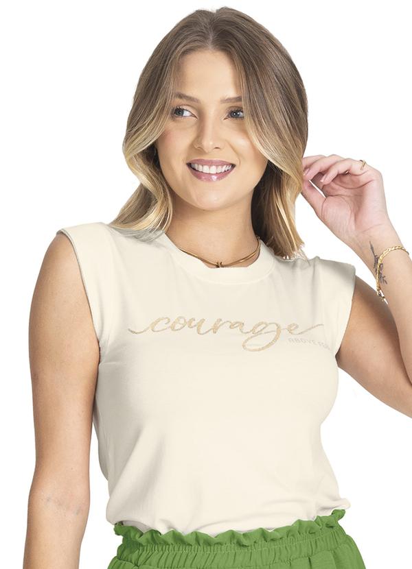 Rovitex - Regata Feminina Decote Redondo Rovitex Bege