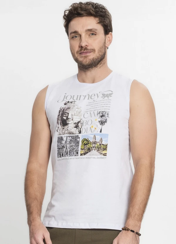 Rovitex - Regata Masculina Rovitex Branco