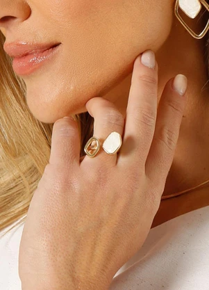 Principessa - Anel Regulável com Pedra Branca Canadá - PRINCIPESSA