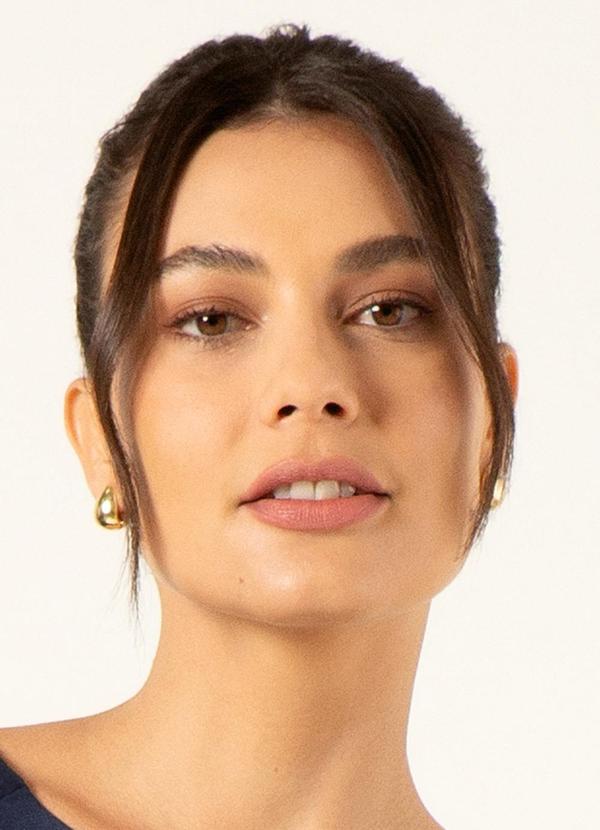 Principessa - Brinco Oval Aspen Dourado