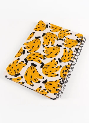 Farm Etc - Caderno Universitário Bossa Banana Preto - FARM ETC
