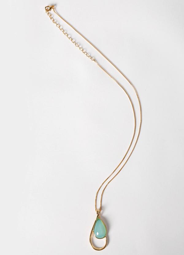 Principessa - Colar com Pingente com Pedra Azul Colômbia