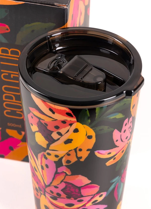 Farm Etc - Copo Glub Flor de Banana 500 MlPreto 2