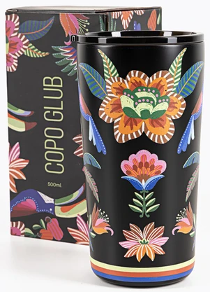 Farm Etc - Copo Glub Jardim Tropical Preto - FARM ETC