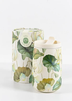 Farm Etc - Copo que Sede Flor de Lótus Cinza - FARM ETC