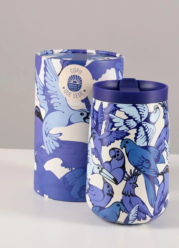 Farm Etc - Copo que Sede Passarejo Azul 1