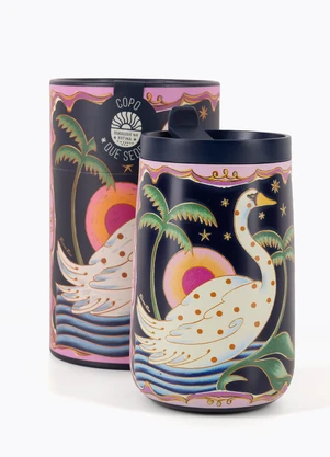 Farm Etc - Copo que Sede Terra Surrealis Lenço 450 Ml Azul - FARM ETC