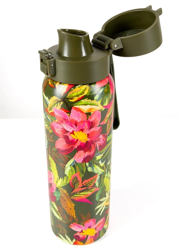 Farm Etc - Garrafa Etc 850 Ml Painted Flowers Verde 2