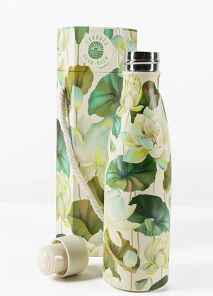 Farm Etc - Garrafa Glub Glub 500 Ml Flor de Lotus Off White - FARM ETC