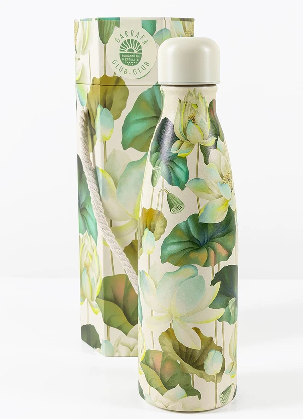 Farm Etc - Garrafa Glub Glub 500 Ml Flor de Lotus Off White