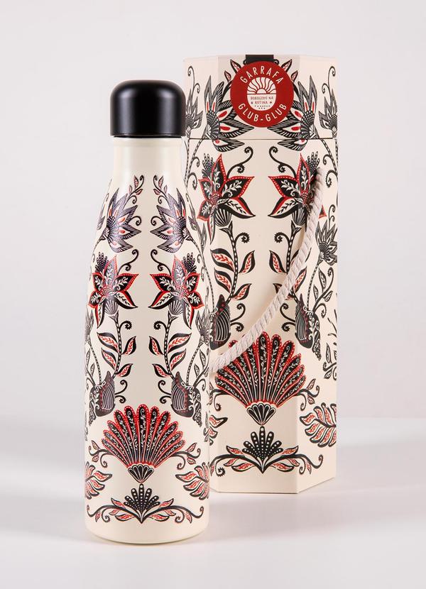 Farm Etc - Garrafa Glub Glub 500ml Jardim de Concha Bege