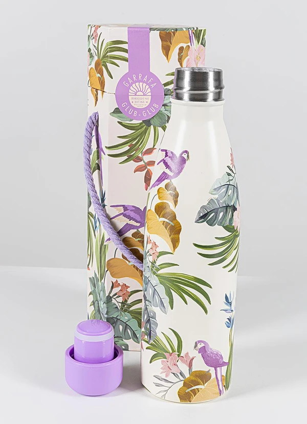 Farm - Garrafa Glub Glub 500ml Midnight Macaw Off White 2