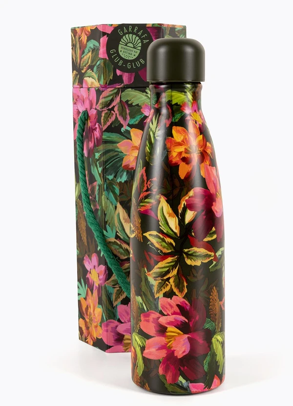 Farm Etc - Garrafa Glub Glub 500 Ml Painted Flowers Verde 1