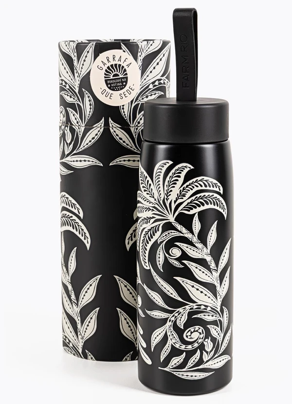 Farm Etc - Garrafa que Sede 500 Ml Coqueiro Sereno Preto