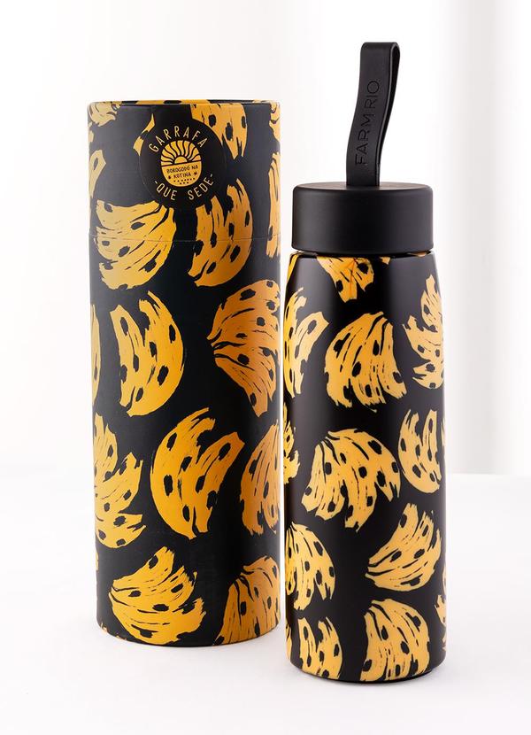 Farm Etc - Garrafa que Sede 500ml Bossa Banana Preto 1