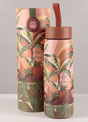 Farm Etc - Garrafa que Sede 750ml Rio de Mosaico Rosa - FARM ETC
