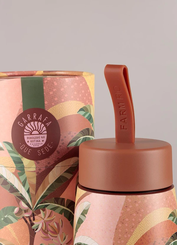 Farm Etc - Garrafa que Sede 750ml Rio de Mosaico Rosa 3