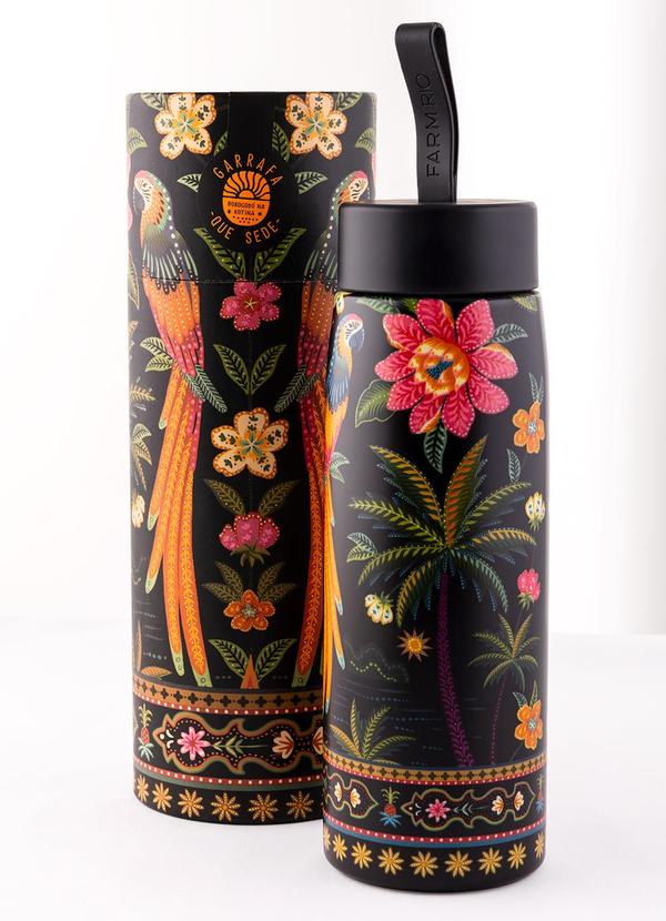 Farm Etc - Garrafa que Sede 750ml Samba das Araras Preto