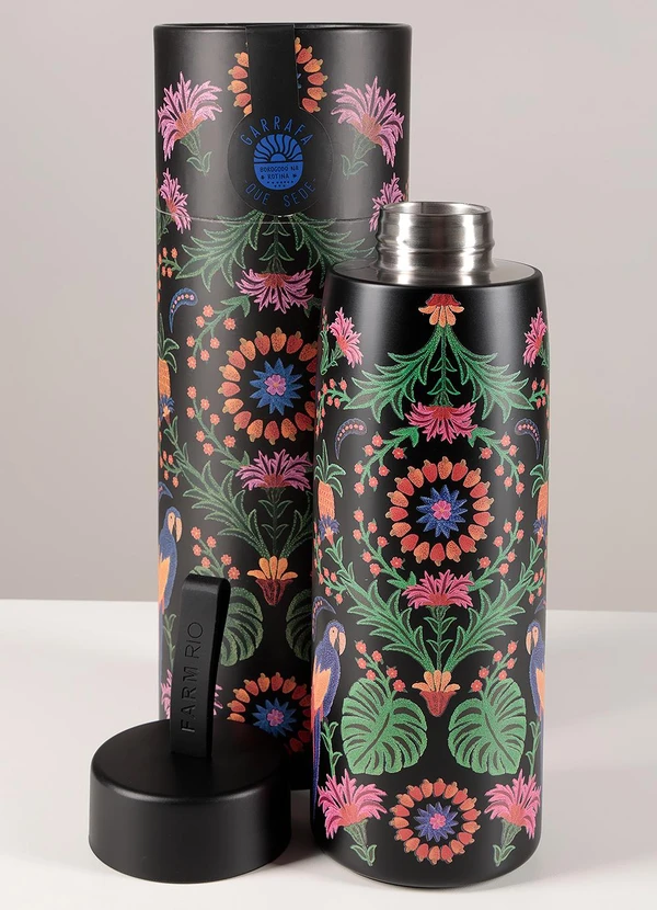 Farm Etc - Garrafa que Sede 750ml Tapeçaria Preto 2