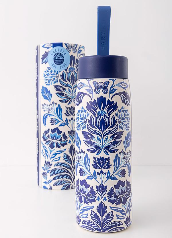 Farm Etc - Garrafa que Sede Encanto Tropical 500 Ml Azul