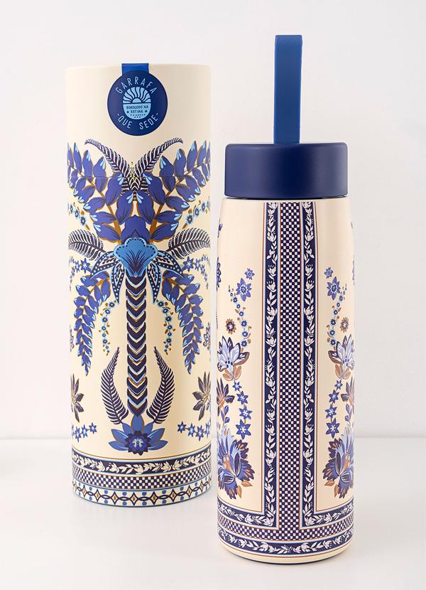 Farm Etc - Garrafa que Sede Encanto Tropical 750ml Azul 3