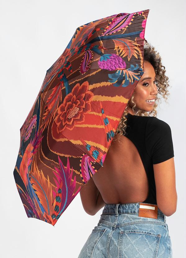 Farm - Guarda-Chuva Chuá Onda Floral Vermelho