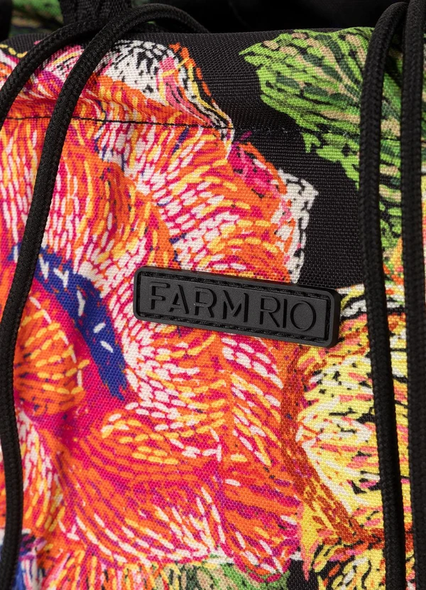 Farm Etc - Lancheira Ziriguidum Max Floral Paríso Preto 5